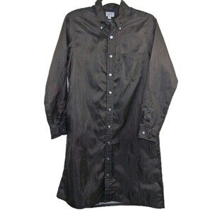 Engineered Garments Oversized Shirt Dress Polka Dot Sz 2 Lagenlook Belt Missing